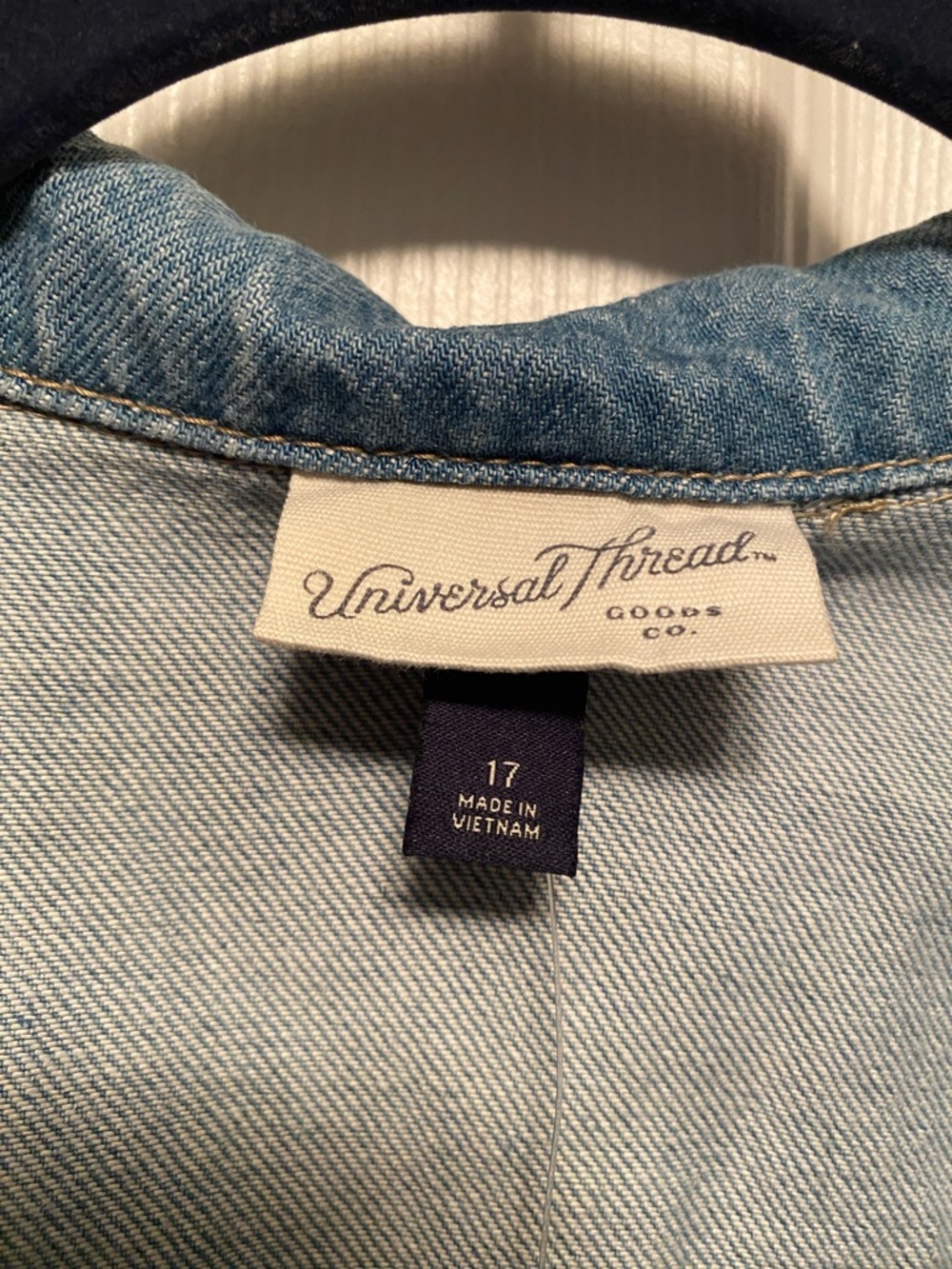Universal Thread Light Blue Denim Jean Romper…size 17 - Picture 3 of 5